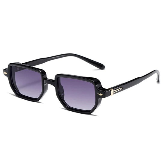 Retro Rectangle Rivets Sunglasses Men