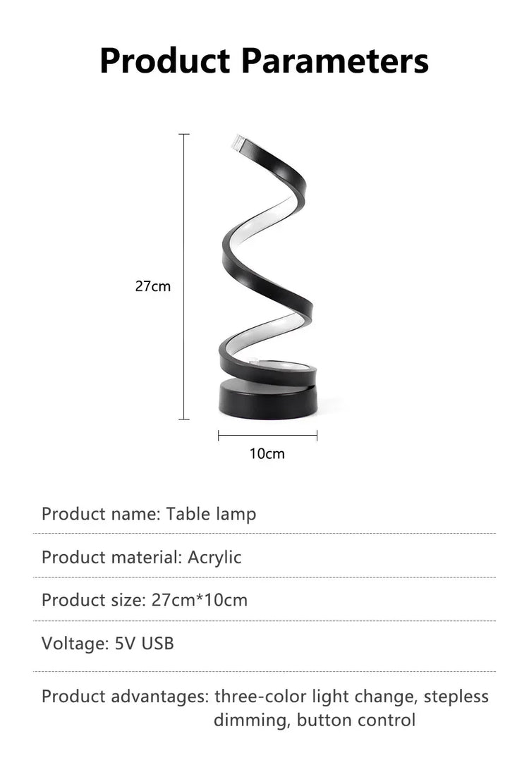 Spiral Night Lamp | LED Night Lamp | shop71