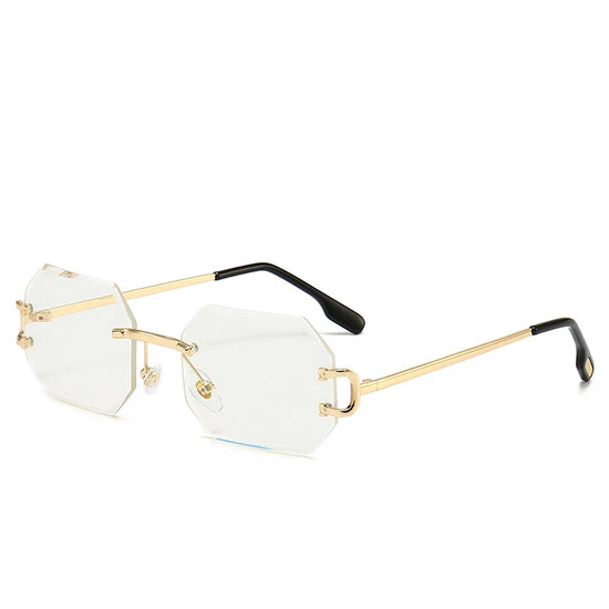 Vintage Rimless Square Sunglasses Unisex