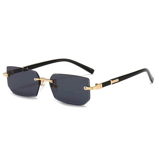 Rimless Sunglasses Rectangle Unisex